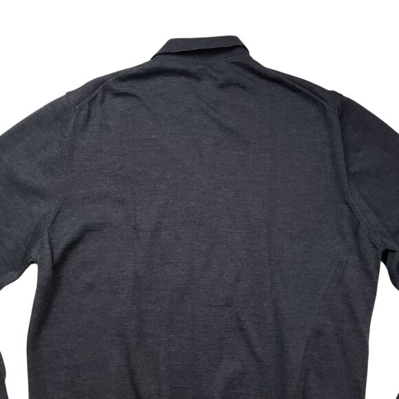 Joseph & Lyman Wool Polo Sweater Mens XXL 2XL Gray Knit Preppy Made in italy - Picture 7 of 7